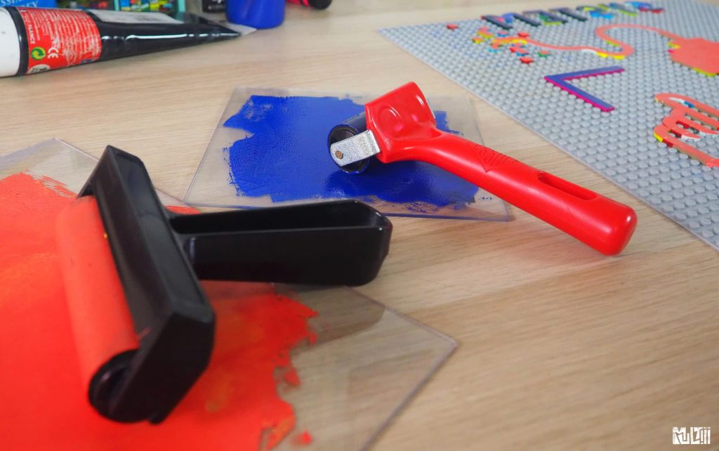 rouleau pour encrer les legos et avoir une affiche