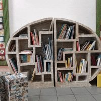 bibliothèque en carton